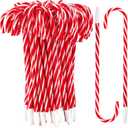 Coopay 144 Pieces Candy Cane Pens Christmas Pens with Black Ink for Christmas Holiday New Years Home Decor Party Gift, 7.5 Inches (Red & White Stripes)