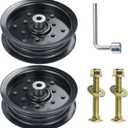 2 Pack 532196106 Husqvarna Idler Pulley Replace Husqvarna 532197379, 532196106, Craftsman 197379, 196106 for Z254 LGT2654 MZ54 RZ5424 RZ5426 YTH20K46 YTH21K46 YTH22V46 YTH2348 Lawn Tractors