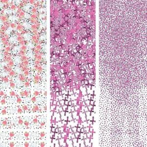 Pack Of 5 Stunning Communion Day Confetti Foil & Paper Blend Pack - 1.2 oz. (1 Pack) - Perfect for Cherishing Holy Celebrations, Pink