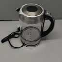 TOPZEE 1.7L Glass Electric Kettle for Coffee & Tea, Hot Water Boiler with 6 Preset Temperatures, Keep Warm and Memory Function, Auto Shut-off & Dry Boil Protection, BPA Free, Rapid Boil, 1500W, Silver