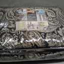 Madison Park Traditional Damask Jacquard Paisley Black Queen Quilt Set, 6pc, Full/Queen