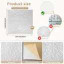 Nuanchu 40 Pcs Foam Drop Ceiling Tiles Peel and Stick White 3D Wall Panels, 26-105.5 Sq. ft Adhesive Glue up Waterproof Wallpaper DIY for Office Home (13.8 x 13.8 Inch,Exquisite)