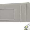 SCITOO Car Sun Visor Assbembly with Mirror Fit for 2007-2011 for Toyota for Camry Gray Without Sunroof(Left Driver Side)