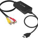 Tengchi RCA to HDMI Converter, Composite to HDMI Adapter Support 1080P PAL/NTSC Compatible with PS one, PS2, PS3, STB, Xbox, VHS, VCR, Blue-Ray DVD Players