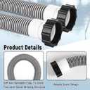 24inch 1 1/2" Pool Sand Filter Pump Hose For Above Ground Pool 2ft 1.7 Inch Eva Pool Sand Pump Replacement Hose For Saltwater Systems And Sand Filters (Black)