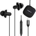 Hearprotek 2 Pairs Sleep Earbuds, USB c Earphones Headphones with Microphone-Silicone Noise Isolation Type c Earbuds Sleep Buds for Android Phone,Ideal for Sleeping, Snoring, Relaxation, Air Travel