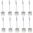 Table Number Holder Name Place Card Holder Memo Clip Holder Stand Note Holder Pictures Card Paper Menu Clip (Silver) (10PCS)