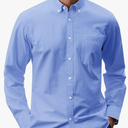 J.VER Men's Oxford Shirt Solid Casual Button Down Collar Shirts Long Sleeve Dress Shirts with Pocket 4X-Large