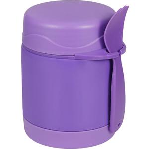 Pawtong10oz Soup Thermo for Hot Food Kids Insulated Food Jar, Thermo Hot Food Lunch Container, Width Mouth Stainless Steel Lunch Box for Kids with Spoon (Purple)