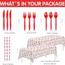 APOWBLS Crawfish Boil Party Supplies - Lobster Decorations Tableware, Plate, Cup, Napkin, Tablecloth, Cutlery - Crayfish Crab Seafood Shrimp Theme Party Supplies for Birthday | Serve 24