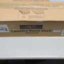 Ulif U13 Medium Over Washer and Dryer Storage Shelves, 6 Tiers Laundry Room Standing Shelf with 2 Hanger Rods, Space Saver Clothes Drying Rack, 57.8" W x 22" D x 77.4" H, White