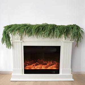 5FT Artificial Norfolk Pine Garland Realistic Green Faux Greenery Garland for Christmas Table, Fireplace, Mantle, Window, Stairs, Indoor, Outdoor Holiday Decor1PCS