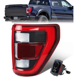 Tail Light Compatible with 2021 2022 2023 Ford F150 Tremor/Raptor/Raptor R W/Blind Spot LED Taillights Assembly Rear Lamp OE# NL3Z13404E (Black Housing&Right Passenger Side)