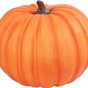 LFF 10.3"x12.8" Large Orange Fake Pumpkin Fall Halloween Thanksgiving Decor