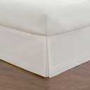 Fresh Ideas Bedding Tailored Bedskirt, Classic 14 Drop Length, Pleated Styling, Full, White