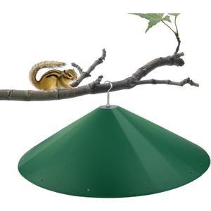 24-inch Large Outdoor Squirrel Baffles for Bird Feeders Pole, Squirrel Baffle with Metal Frame, Squirrel Guard for Bird Houses, Two Way Use, Green Color