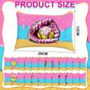Shinylin 20 Pcs Ice Cream Drip Softball Makeup Bags for Women Team Gifts Softball Ice Cream Drip Print Cosmetic Bag Bulk Sport Themed Wrap Team Birthday Party Favors