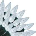 Brite Star 80 Lt LED C6 Faceted Light with Green Wire, Pure White