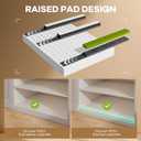 Seinloes 2 Pack Pull out Cabinet Organizer 21"Deep With Raising Pad for Framed Cabinets, Expandable Slide out Drawers for Kitchen Cabinets with 4pcs Divider Racks, Roll out Shelves 12.1"-20.4" W White