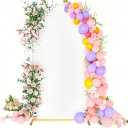 7.2FT Arch Backdrop Cover,Wedding Arch Covers Stretchy Backdrop Spandex for Birthday Party Baby Shower,Ideal for Balloon Arches (White)