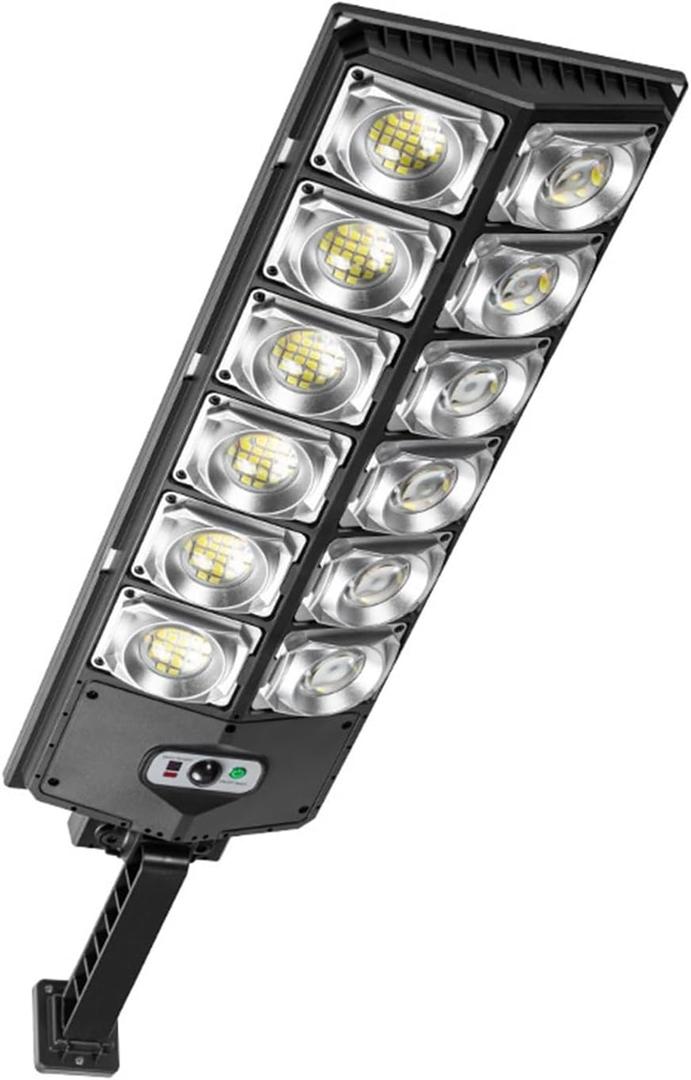Solar Lights Outdoor, LED Strong Light Small Street Lamp Double Row Street Lamp 504LED Solar Garden Lamp Induction Street Lamp Outdoor Lighting Ultra -Wide Lighting Angle(W789A-6)