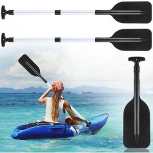 Trader 2 Pack Boat Canoe Paddles Telescoping Collapsible Oar Aluminum 21.3-41.7 in Kayak Paddles Adjustable Length for Kayak Inflatable Dinghy Water Sport Boat Accessories, Medium