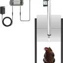 JVR Automatic Chicken Coop Door Opener with Timer, Programmable, Aluminum Coops Doors, Electric Run Automatic Chicken Door Auto Opener, Actuator Motor, Anti-Pinch Auto Reopen & Stop Safety (Small Size)