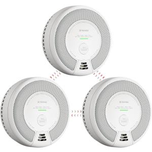 X-Sense Wireless Interconnected Combination Smoke and Carbon Monoxide Detector, 10-Year Battery Powered Fire and CO Alarm, SC06-W, 3-Pack X-Sense Wireless Interconnected Combination Smoke and Carbon Monoxide Detector, 10-Year Battery Powered Fire and CO Alarm, SC06-W, 3-Pack
