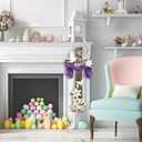 Menkxi Large Easter He Is Risen Welcome Door Sign Easter Decorations Cross Wall Art Hanging Wood He Is Risen Front Door Decor Easter Door Sign for Farmhouse Home Wall Holiday Decoration