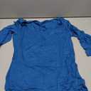 Women's Casual 3/4 Sleeve Tunics Loose Fit Scoop Neck Blouse Top, M