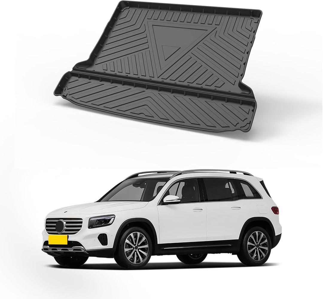 Custom Fit for Cargo Liner 2020-2025 Mercedes Benz GLB 200 250 5/7 Passenger (5 Passenger Only fits in Upper Position) - TPE All Weather Duty Waterproof Rear Cargo Tray Trunk Floor Mat