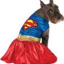 DC Comics Superheroes: Supergirl Pet Costume for For Dogs or Cats by Rubies, Large (L)