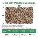 GreatBuddy 5-lb Pebbles for Indoor Plants, 3/8" Pea Gravel for Vases, Small Rocks for Succulents, Fish Tanks, Aquariums, Terrarium, Drainage Pebbles for Potted Plants, River Rocks for Landscaping