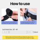 AZY No Buckle Elastic Belt for Women, Invisible Stretch Belt for Jeans and Pants, Buckle-Free Flat Belt No Bulge, Easy Bathroom Use, Adjustable Waist Belt