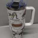 Dinosaur Mug 40oz Tumbler with Handle and Straw, Dinosaur Gifts for Adults, Christmas, Thanksgiving, Birthday Decorations, Party Supplies, Stainless Steel Cup, Water Bottle