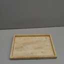 Travertine Tray,Bathroom Vanity Tray Non-Ceramic/Non-Resin,Marble Perfume Decorative Tray 12 x 8 inch (Travertine)