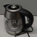 CHEFMAN Electric Kettle - 1.2L 1500W Hot Water Tea Pot with Infuser, BPA Free, Auto Shut Off, Boil-Dry Protection, Removable Lid, LED Light, Cordless Glass Electric Tea Kettle  Stainless Steel