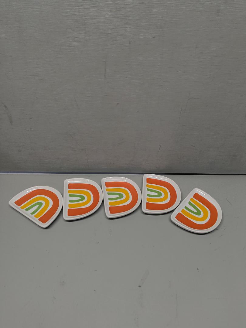 Shaped Rainbow Trinket Dish 5 Pack