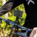 Handlebar Bike Pole Mount Motorcycle Clamp Mount Compatible with GoPro Hero 13 12 11 10 9 8 7 6 5 Session DJI Action Cameras - 360 Degree Rotation