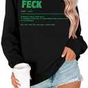 SFHFY Women St. Patrick's Day Sweatshirts Shamrock Sweater Funny Irish Ireland Sayings Long Sleeve Shirt Tops, XL