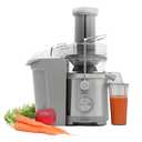 Omega Centrifugal Juicer with Extra Large Chute High Speed Extractor For Fruits and Vegetables, Features 2 Speeds Stainless Steel Filter and Large Pulp Container, 1000-Watts, Silver