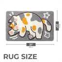 Cute Bath Rug 20 x 31 Cat Mat for Bathroom and Bedroom, Non Slip Absorbent Soft Microfiber Bathroom Mat Machine Washable Thick Plush Rugs for Shower, Calico Cat