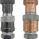 Koike Oxy-Fuel Quick Connect Torch To Hose Coupler Set, Safe Fuel/Oxygen Disconnect, Leak-Proof Design, UL Listed (SET)