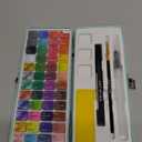 ARTISTRO Watercolor Paint Set, Vivid Colors in Portable Box, Palette set, Including Metallic and Fluorescent Colors. Perfect Travel Watercolor Set for Artists, Amateur Hobbyists and Painting