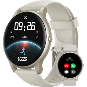 Parsonver Smart Watch (Answer/Make Calls), Smartwatch for Women Men, 100+ Sport Modes/Heart Rate/Blood Oxygen/Sleep Tracker, Pedometer, IP68 Waterproof Fitness Tracker for Android iPhone, Starry Silver