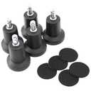 Replacement for Office Chair Without Wheels & Bar Stool, Fixed Stationary Caster Glide, 5-Pack