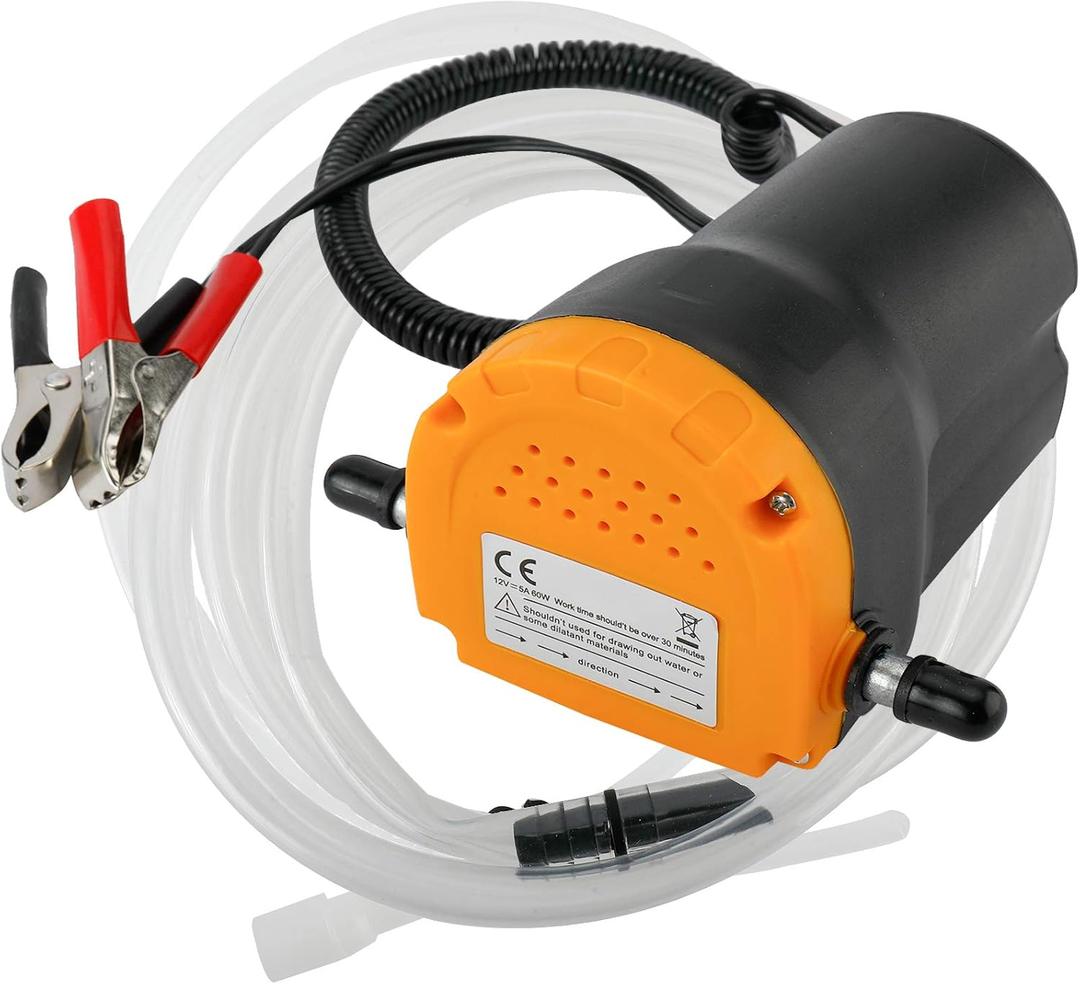Amarine Made Oil Pump, Oil Extractor Pump 12V 60W Oil Removal Pump for Fluid Change, Electric Oil Change Transfer Pumps, Easily Scavenge Fluid from Cars, Motorcycles, RVs, Boats, and lawn Equipment