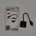 PHILIPS HDMI to VGA Adapter, Male to Female, Compatible for Computer, Desktop, Laptop, PC, Monitor, Projector, HDTV, Chromebook, Roku, VGA Cable Required, Black, SWV9200E/27 (1 Pack)