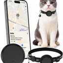 Cat Tracker Collar for iPhone, Works with Apple Find My, No Monthly Fee, Cat Collar with Tracker Holder, Lightweight Tracking Collar for Cats