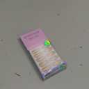 BTArtbox Press On Nails Almond - Champagne Frost, Medium Sparkle Press On Nails with Glue and Adhesive Tabs for Women in 15 Sizes - 30 Soft Gel Glue On Nails Kit